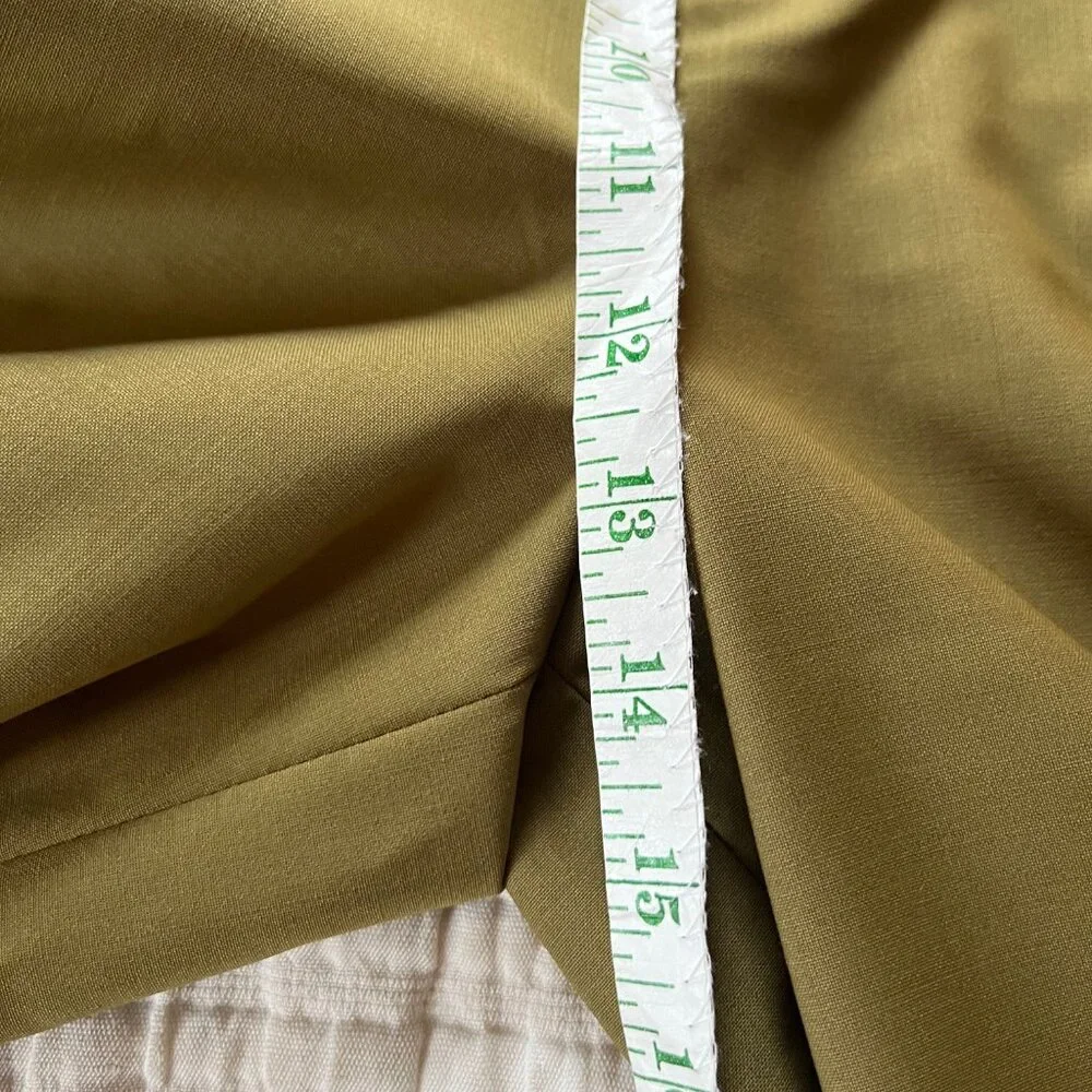 Tibi Stella Tropical Wool  Pant in Dark Hazel Green - 2 - Picture 7 of 13